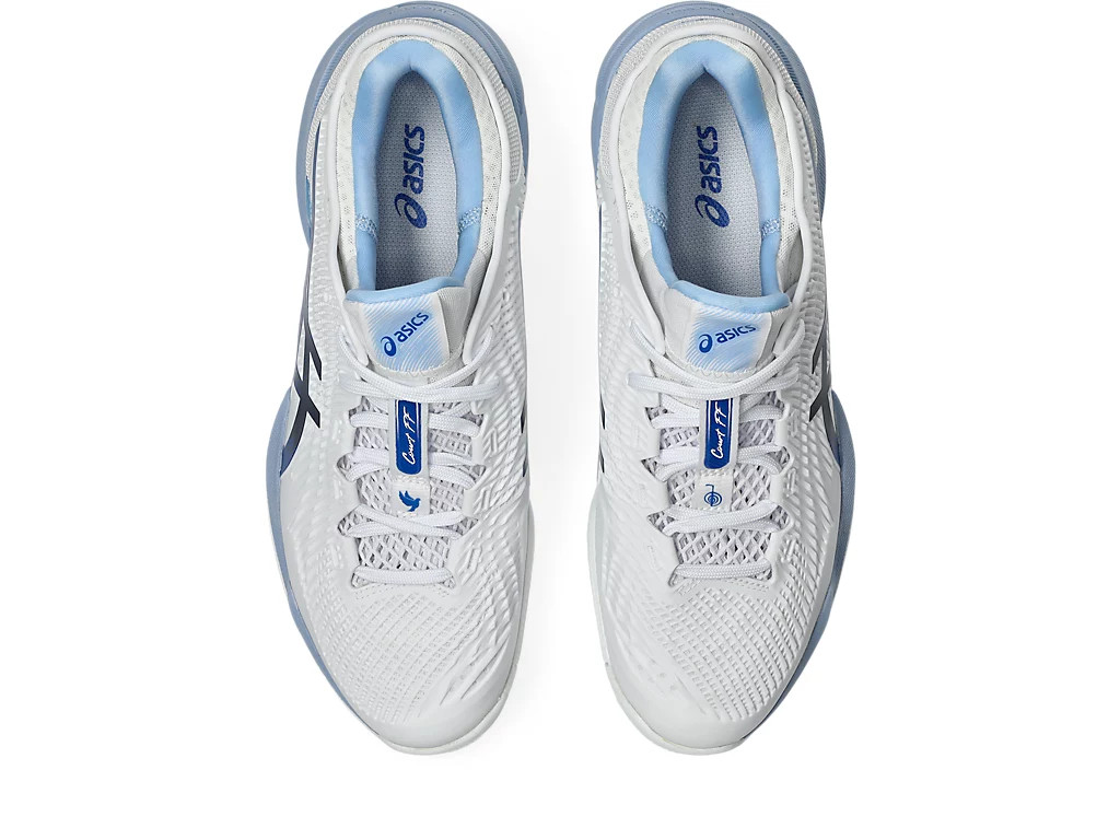 Asics Court FF 3 Novak White Tuna Blue 1041A522-967 Men’s Size