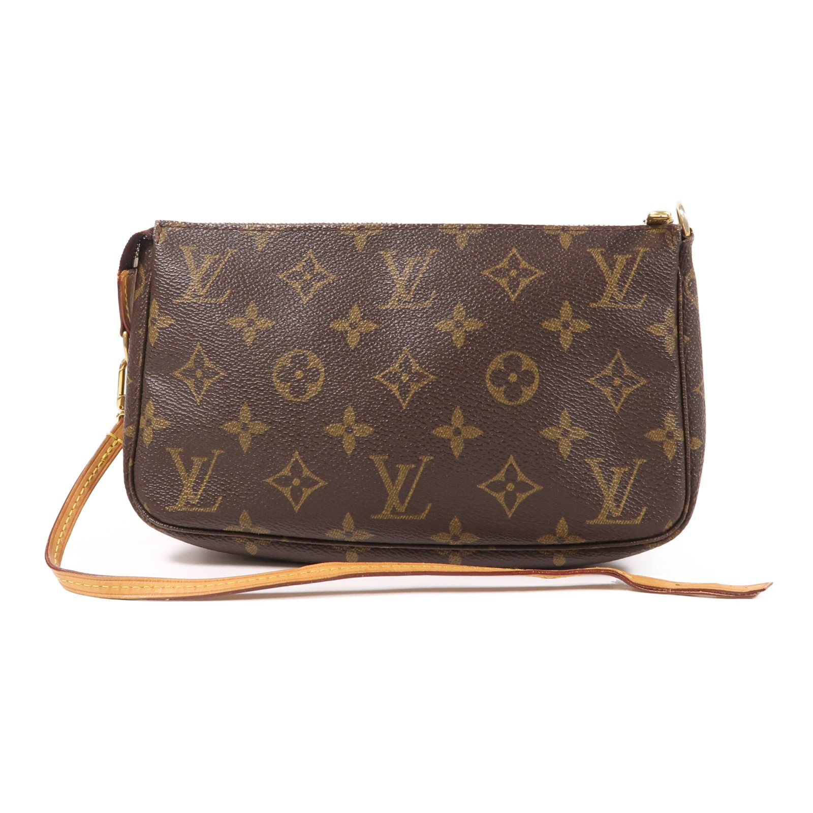 LOUIS VUITTON LV GHW Pochette Accessoires Pouch Handbag Monogram Brown