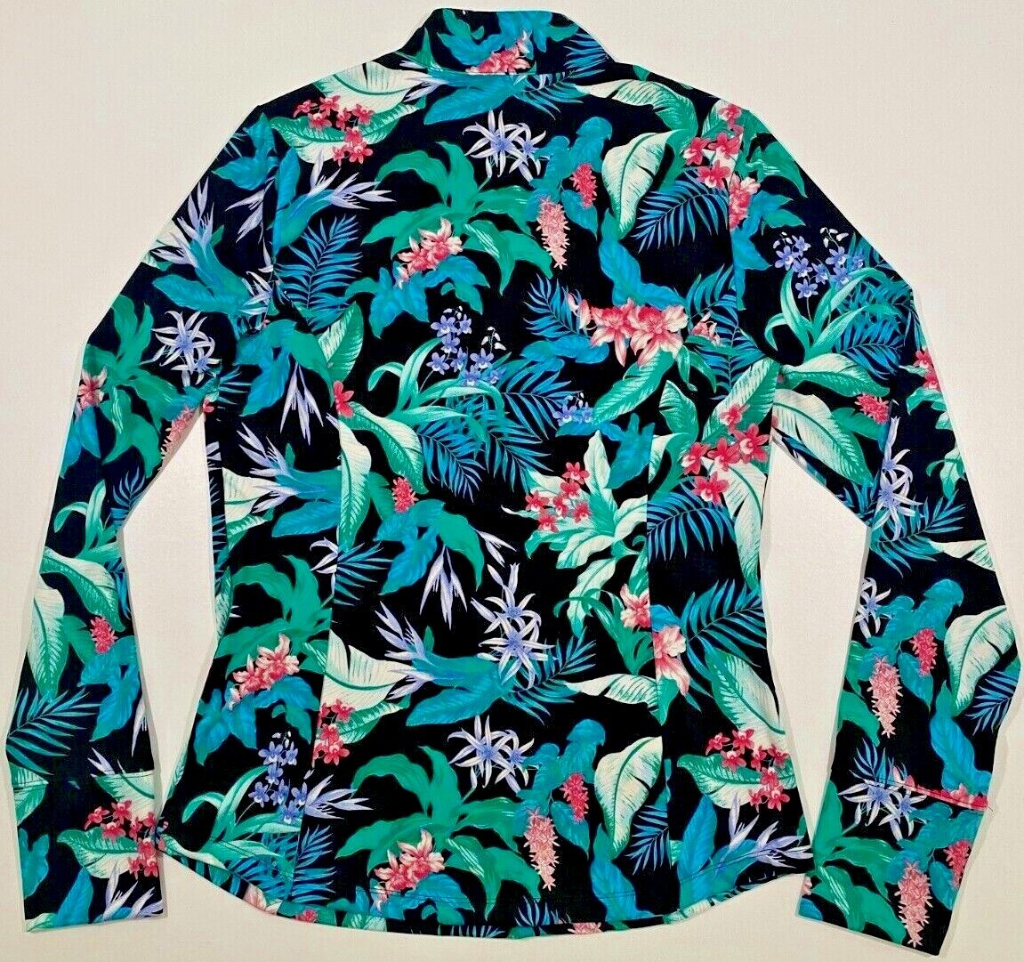 NWT Tommy Bahama Golf Tennis 1/3 Zip Jacket Pullover S M L Black Green Pocket F2