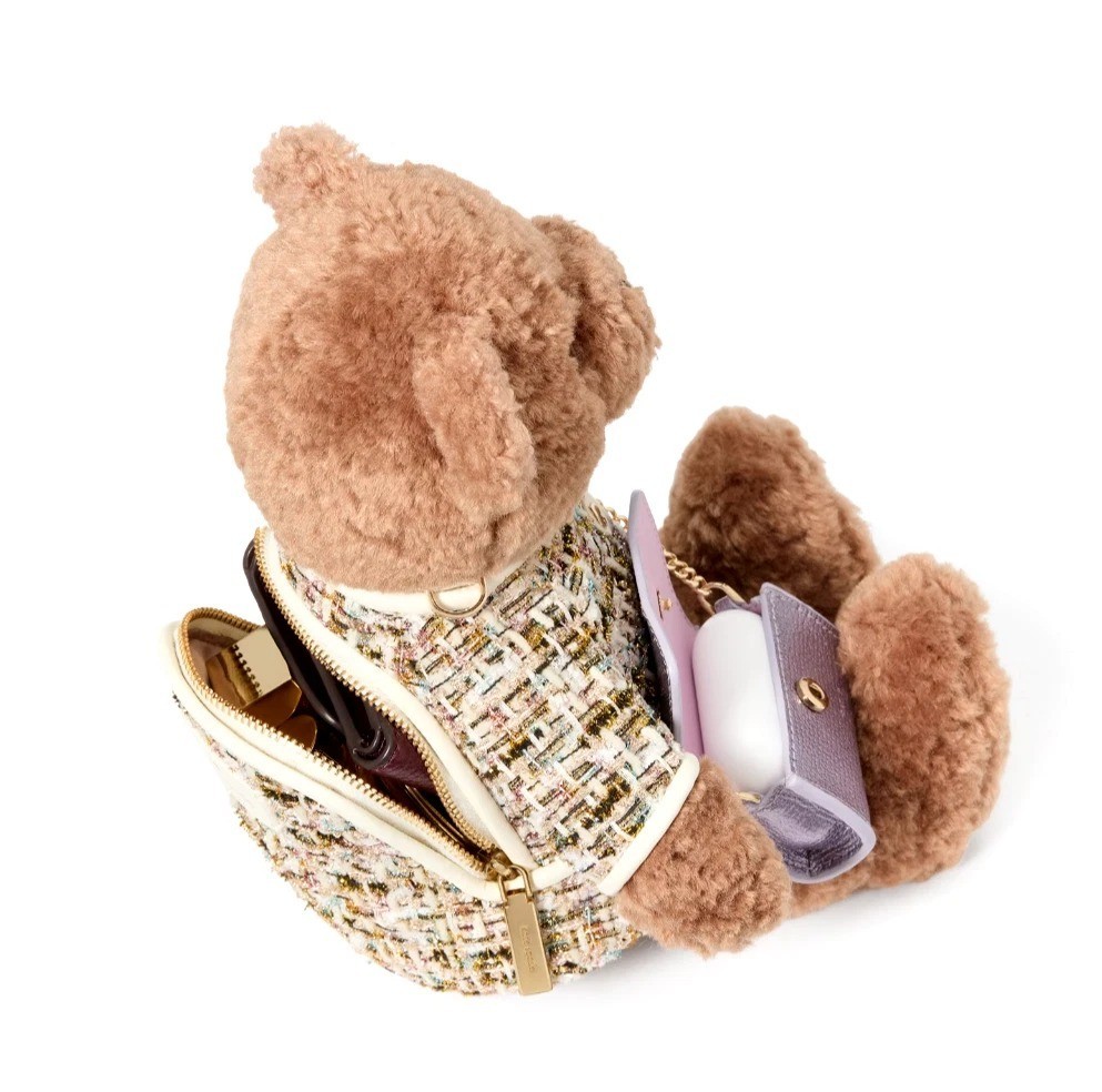 Kate Spade 3D Teddy Bear Crossbody Bag Brown Fur KI972 NWT Collectible $449 WRAP