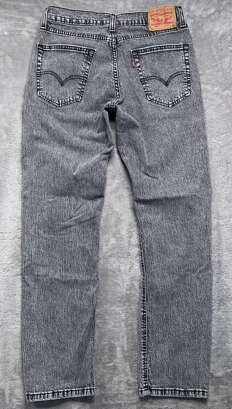 Levi’s 541 Black Acid Wash Athletic Fit Taper Denim Jeans Men’s Size 30Wx29L