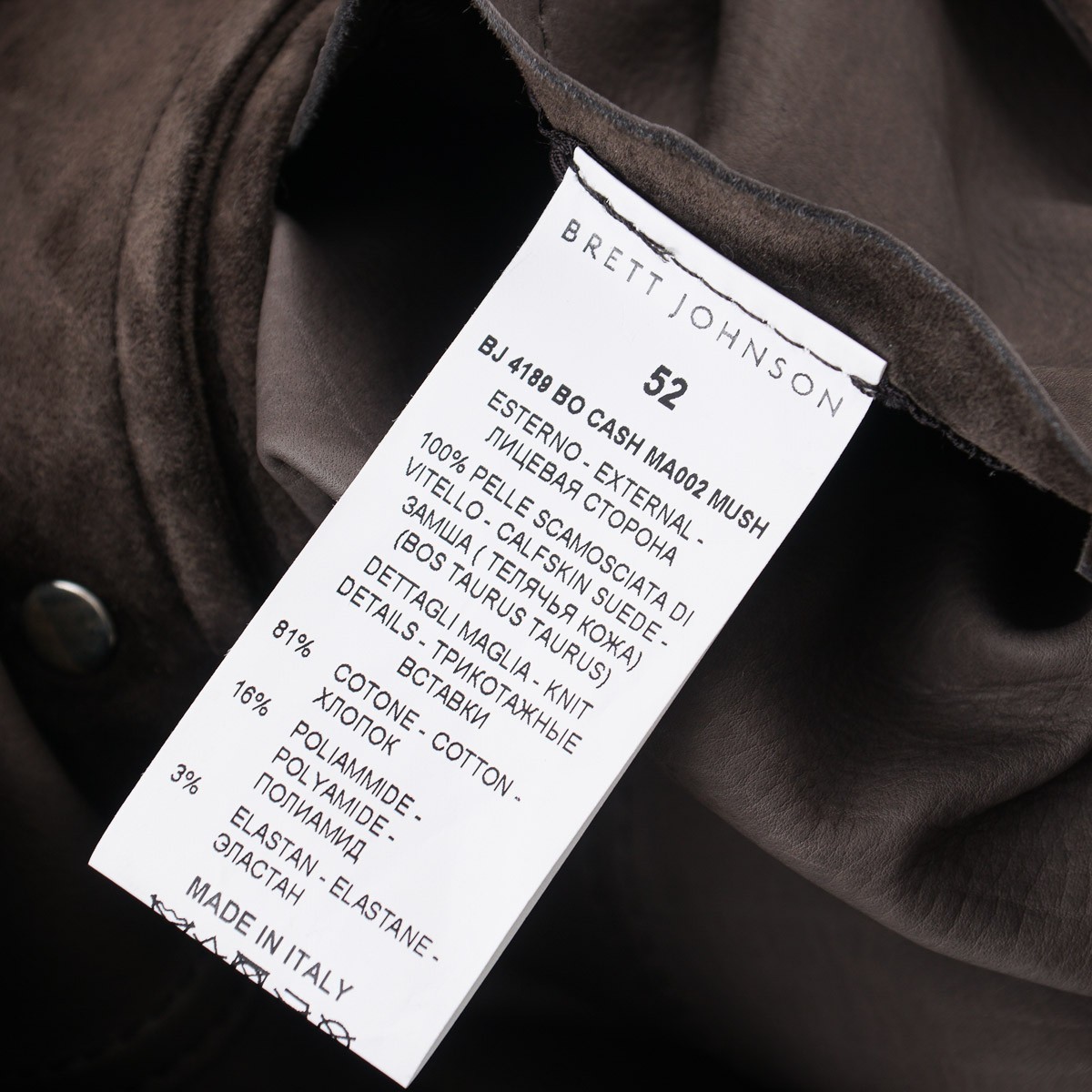 Brett Johnson Slim-Fit ‘Cashmere Calf’ Suede Sedona Jacket L (Eu 52) NWT