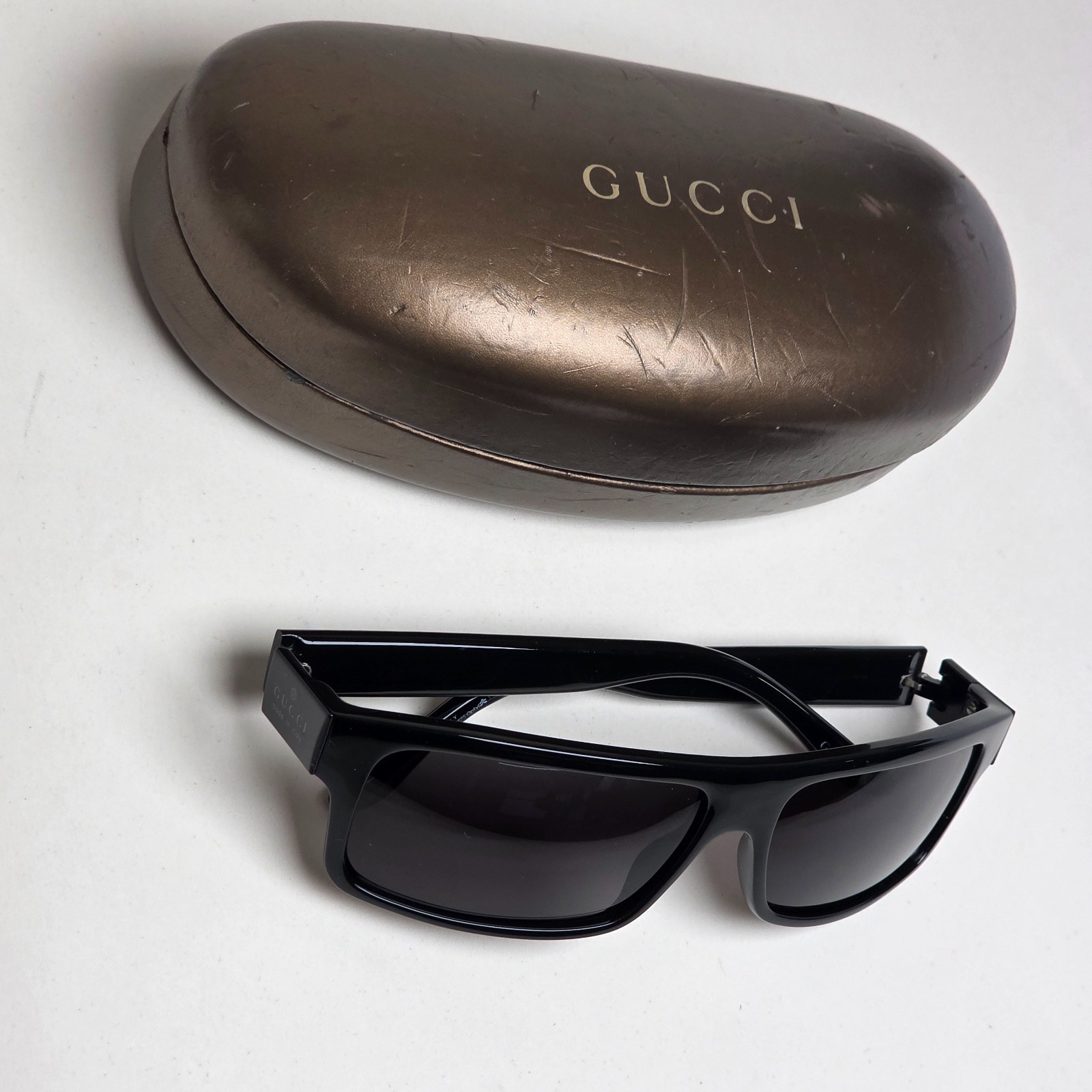 Gucci Sunglasses 2005 Vintage Black Rectangle GG 1606/S D28BN 56mm 301225