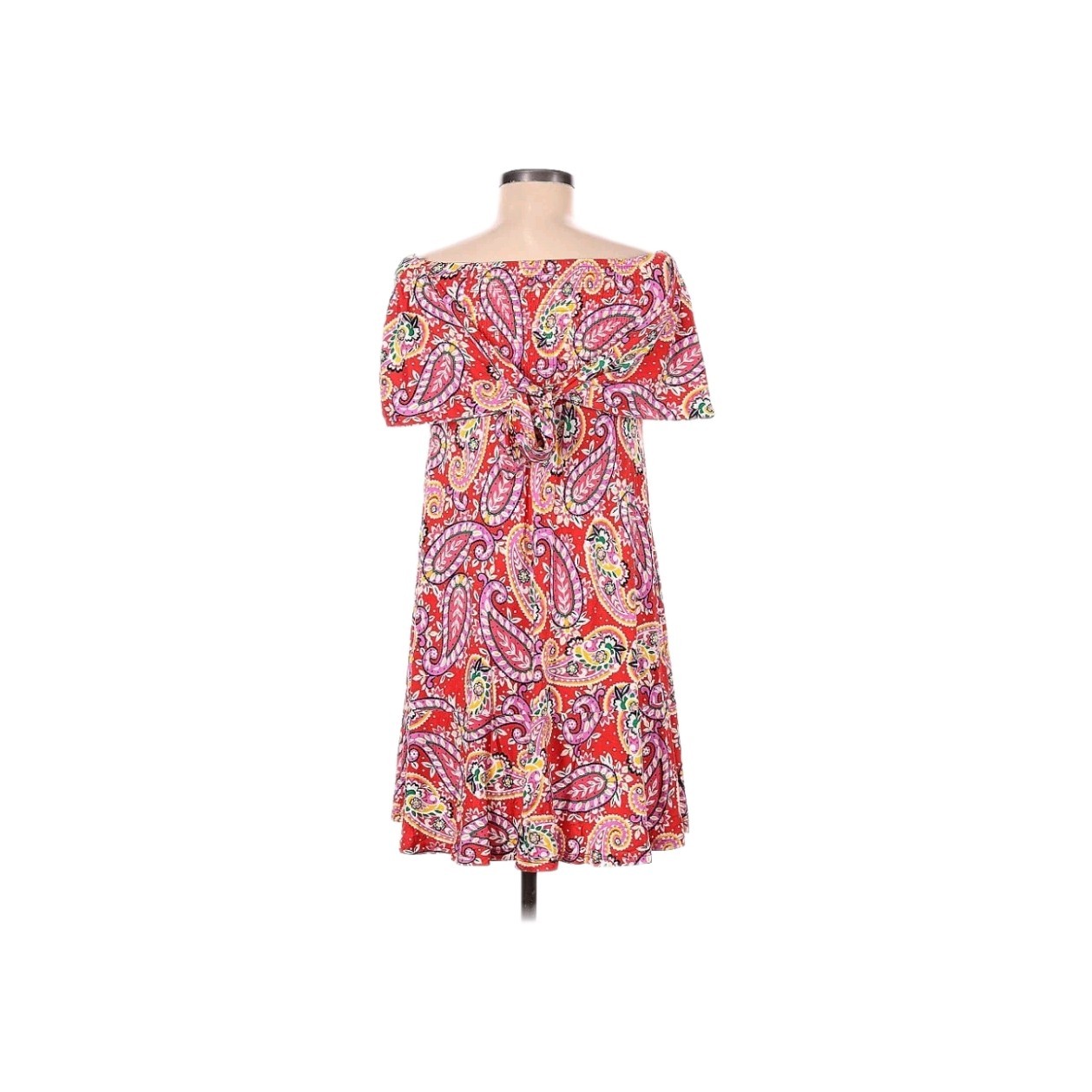BODEN Lilah Multi Way Strapless Dress Women 6P Petite Red Paisley Halter
