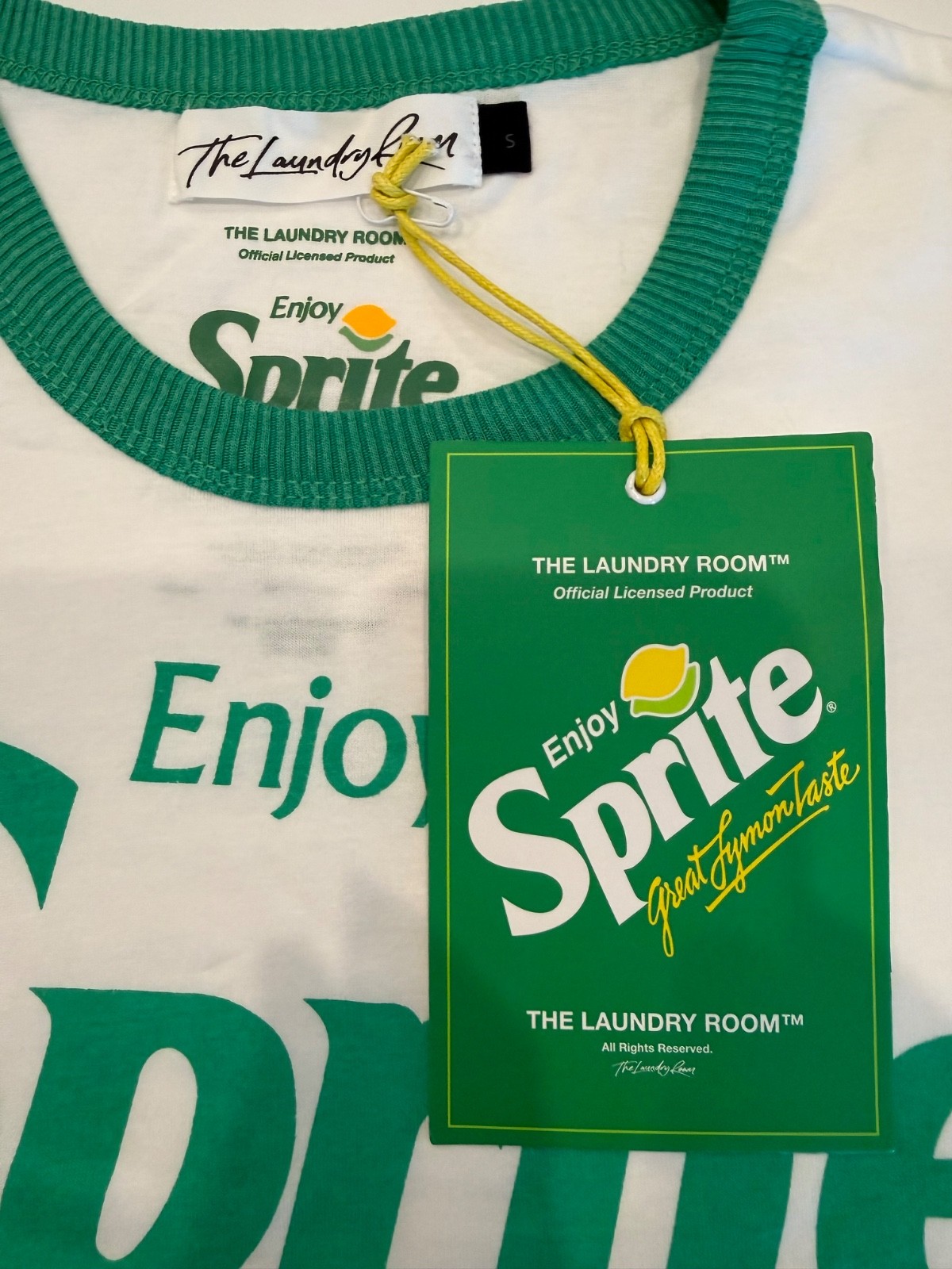 NEW The Laundry Room | Enjoy SPRITE Graphic Vintage Inspired RINGER T-shirt | S