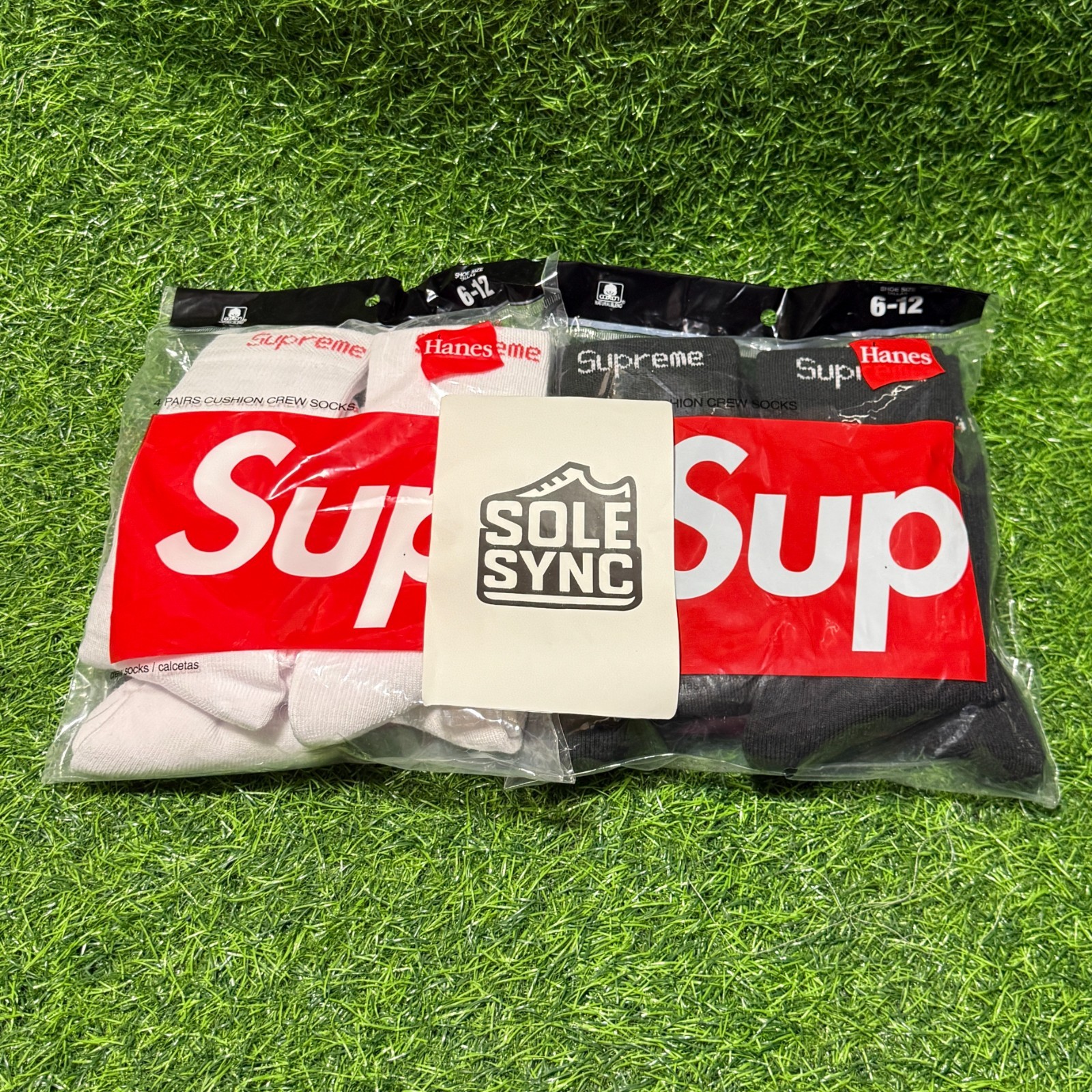 Supreme x Hanes Socks (4-pack) – 100% Authentic (Multiple Colors | Size 6-12)
