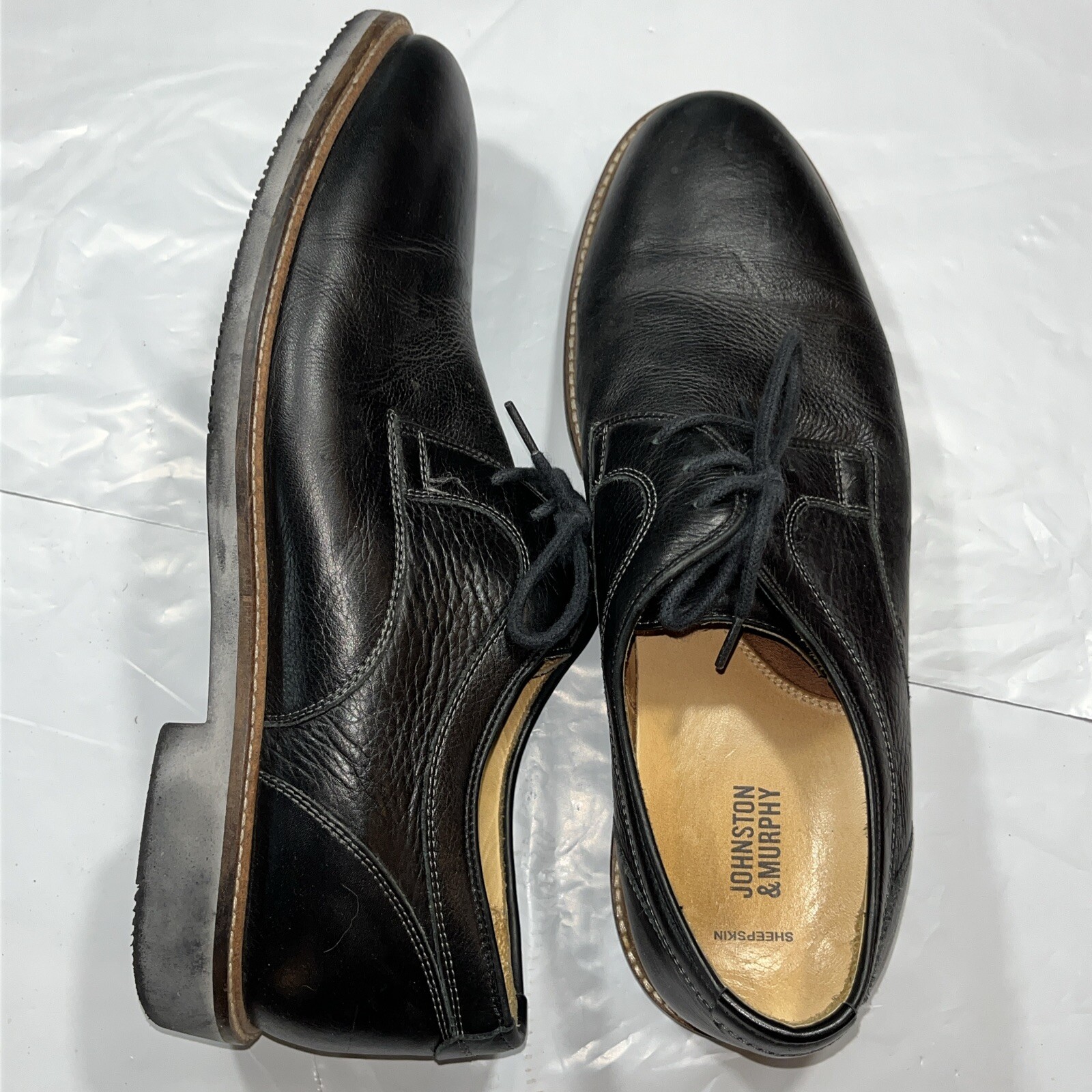 Johnston & Murphy Lace Up Shoes, J&MFlex Barlow Plain Toe Oxford 204871 Sz 10.5M
