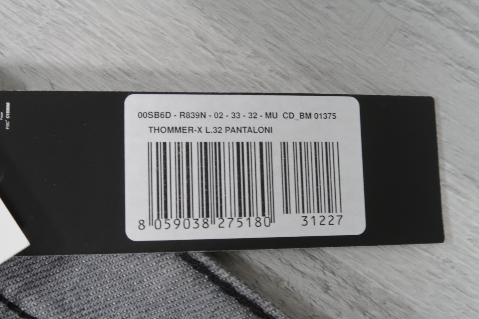 Diesel Jeans THOMMER-X Mens Stretch Slim Skinny Grey Jeans W33 L32 Wash R839N