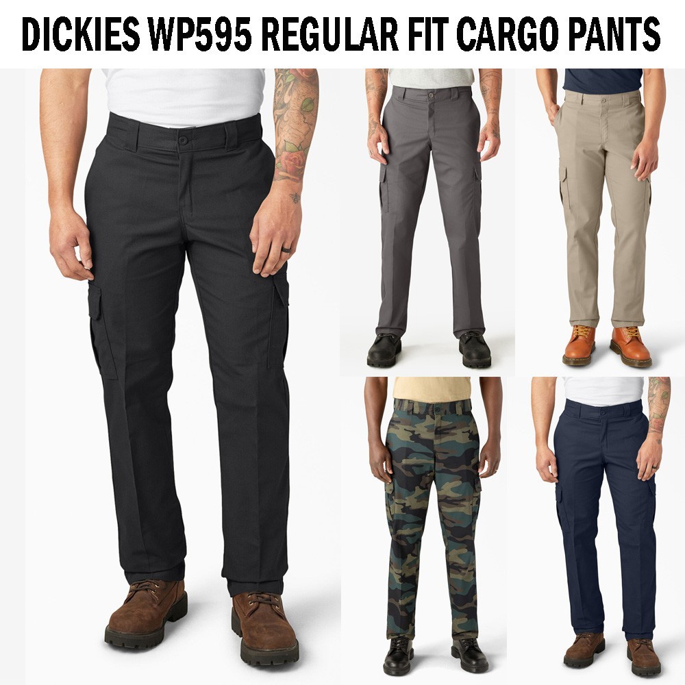 Dickies Men’s WP595 Flex Regular Fit Cargo Pants Straight Leg Work Pants