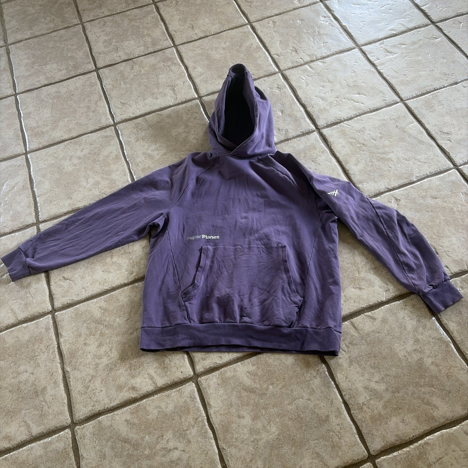 Jay Z Street Wear Brand Paper Planes Hoodie Purple M Size XL Rare Preowned Nice!