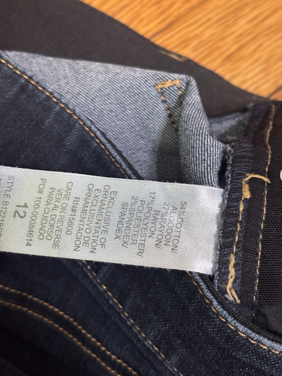 Democracy Womens Ab Technology Bootcut Jeans Sz 12 Blue Dark Wash Comfort Waist