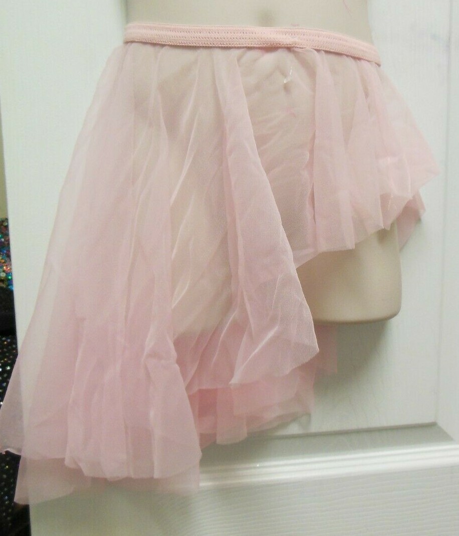 DANCE CHIFFON ASYMMETRICAL BALLET SKIRT MANY COLORS 1 layer ruffled girls/lady