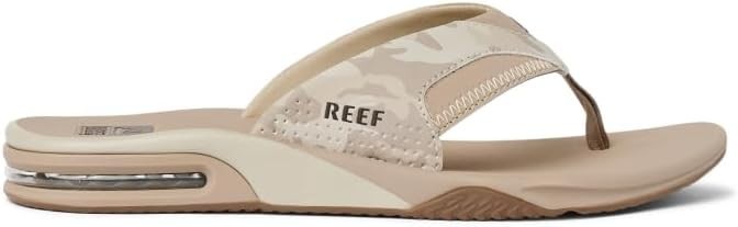 Man Reef Fanning High Arch Support Flip Flop Sandal CJ7610 Sand Camo Brand New