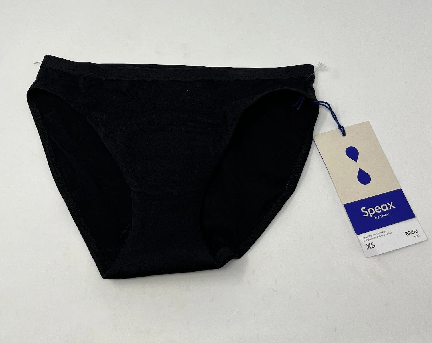 SPEAX by Thinx French Cut Womens XS Bikini Underwear Leak Proof Period Black