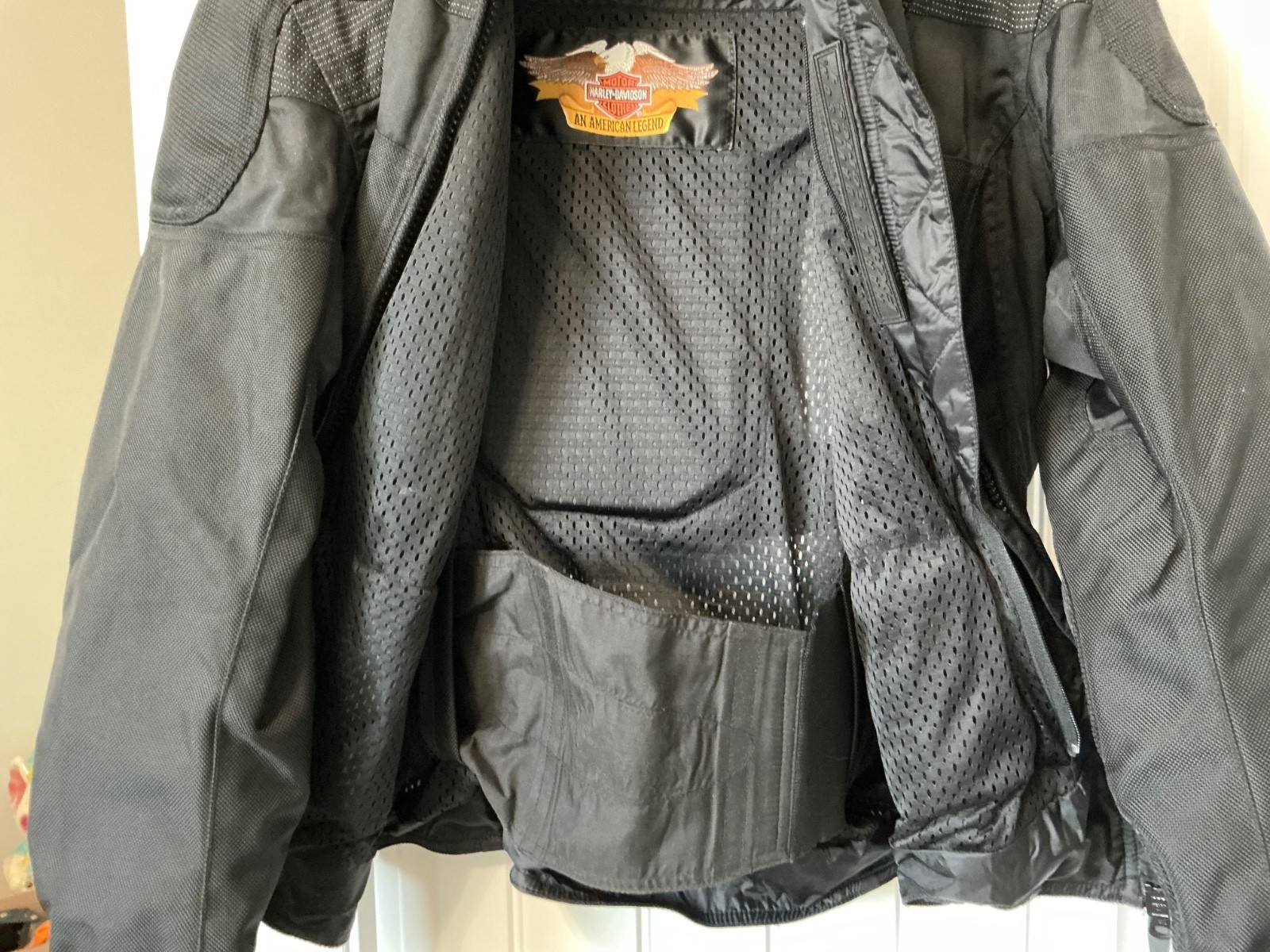 Harley Davidson Black FXRG Nylon Jacket Full Armor Motorcycle Riding woman’s Med