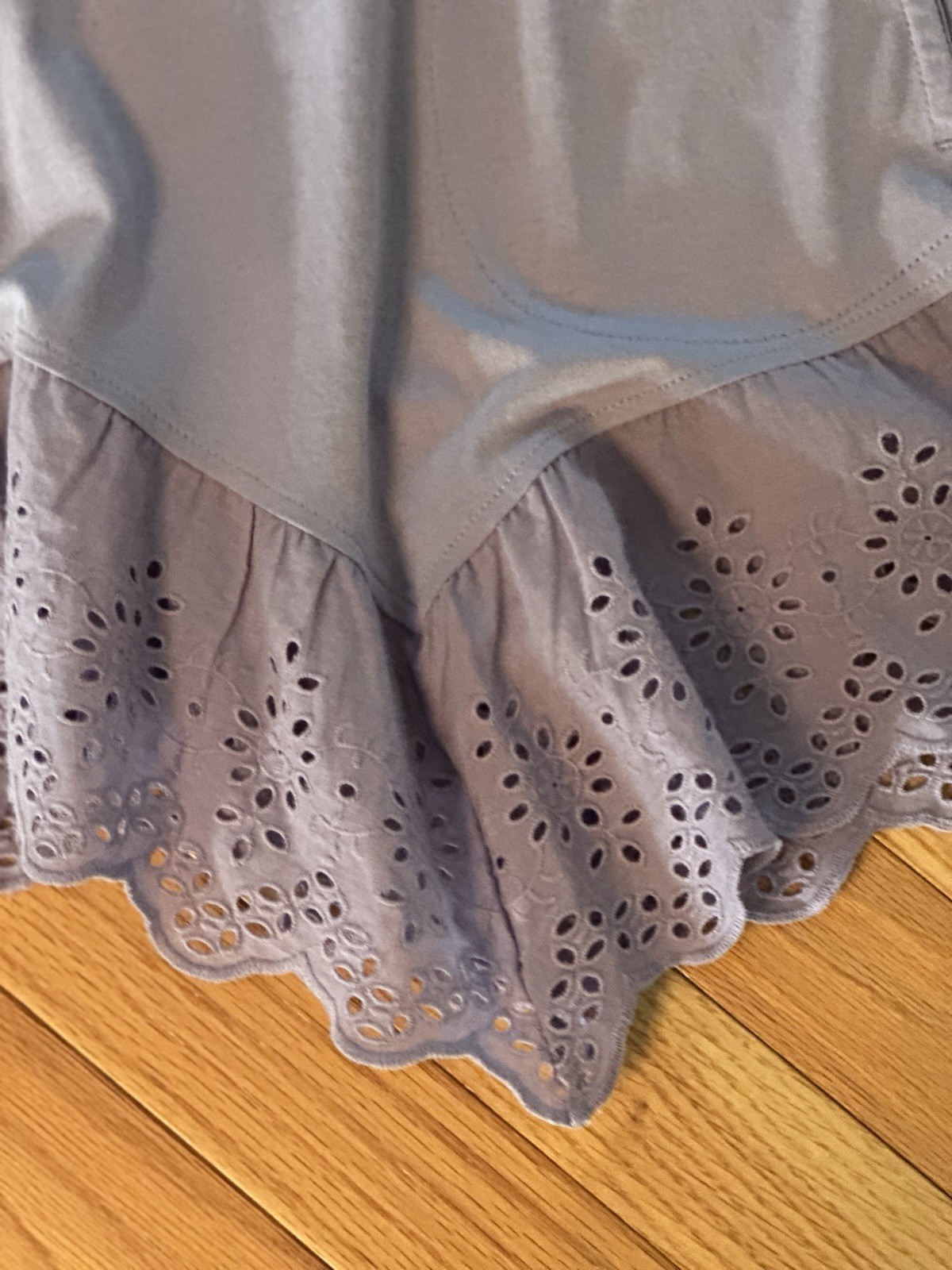 Logo Lori Goldstein Lilac Eyelet Tunic S NWT Top Only
