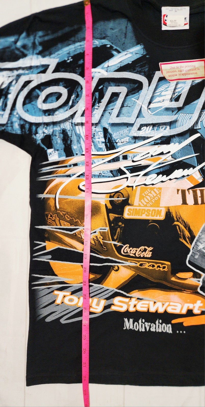 Vintage Tony Stewart Chase Authentics #20 All Over Print NASCAR Graphic T-Shirt