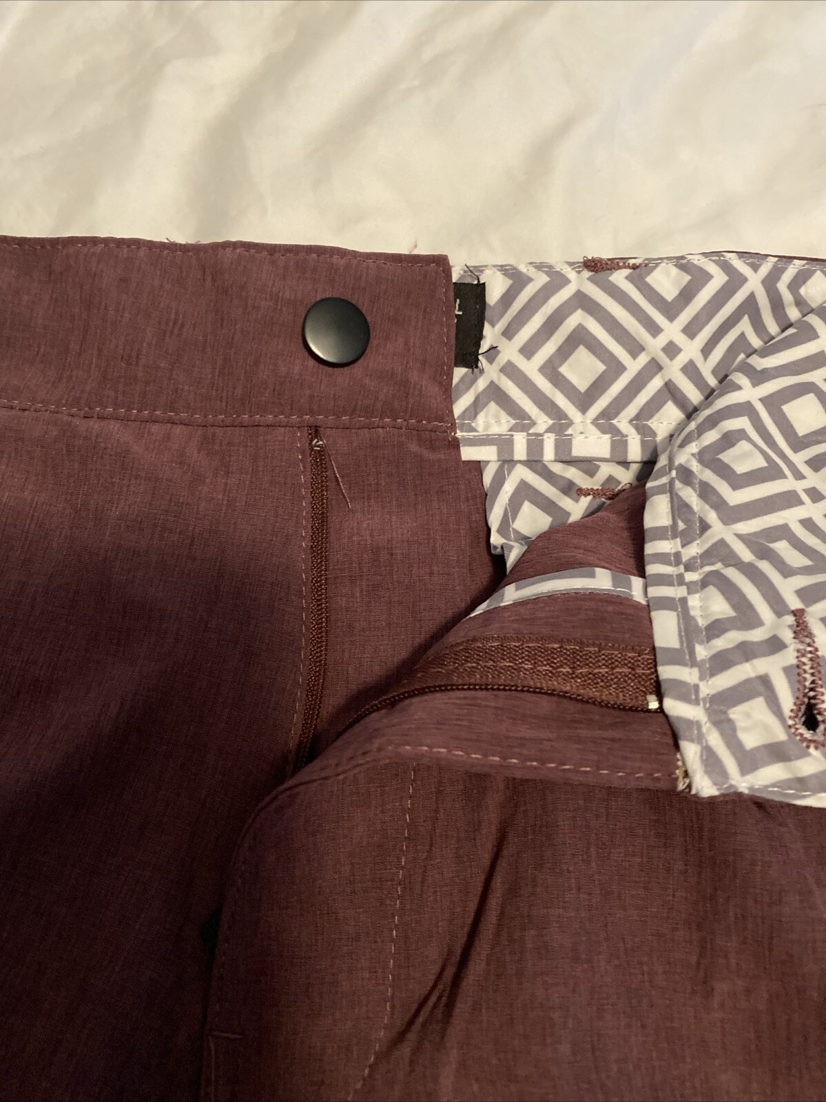 Trunks Multi-Functional Burgundy Wine Shorts Mens Size 38 NWT