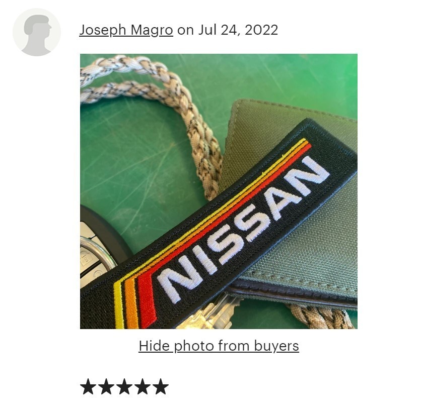 Nissan Double Sided Keyring Embroidered Keychain Durable Key Fob DATSUN