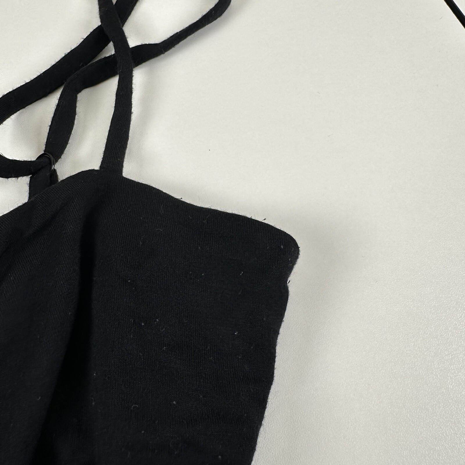 Lovers + Friends Black Ruched Spaghetti Strap Convertible Dress Womens Sz XS