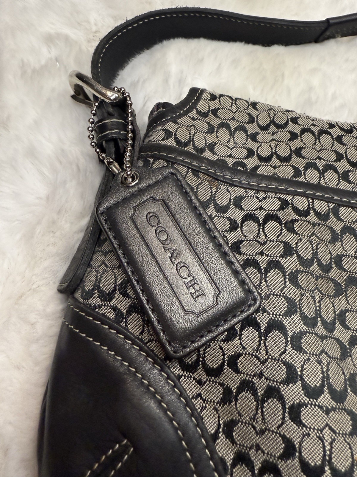 Coach Soho Buckle Signature C Canvas and Leather Shoulder Bag