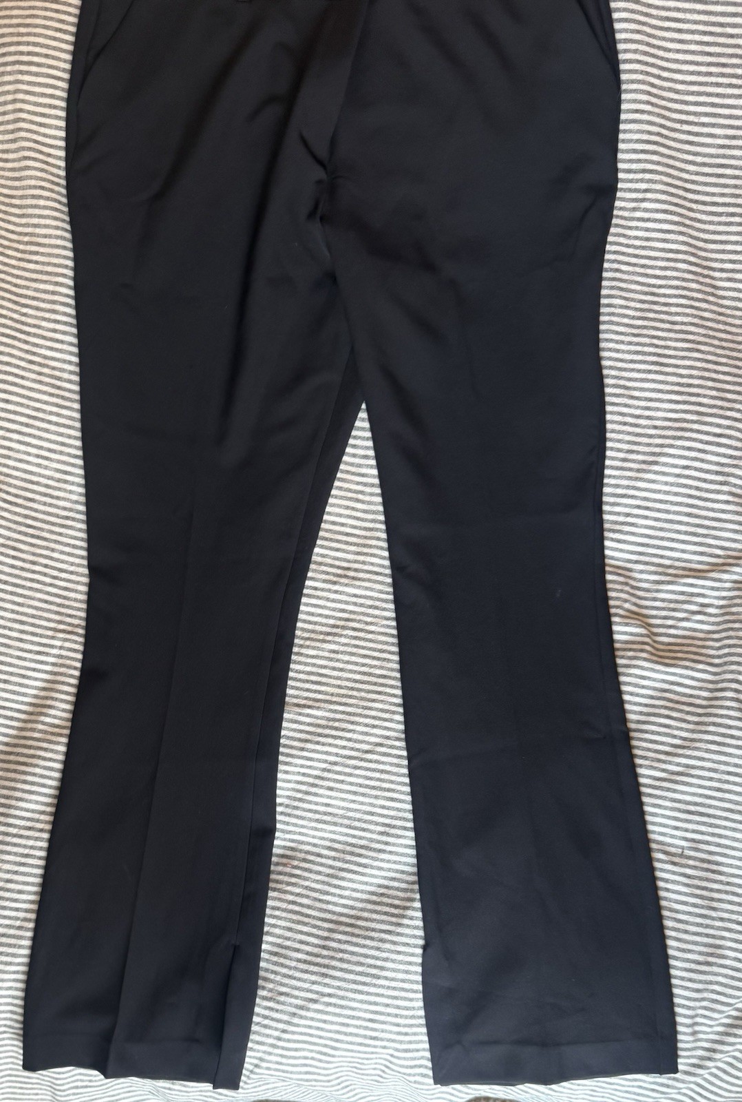 Express Women’s Black Dress Pants 16R Mid Rise Bootcut Twill Pockets Zip