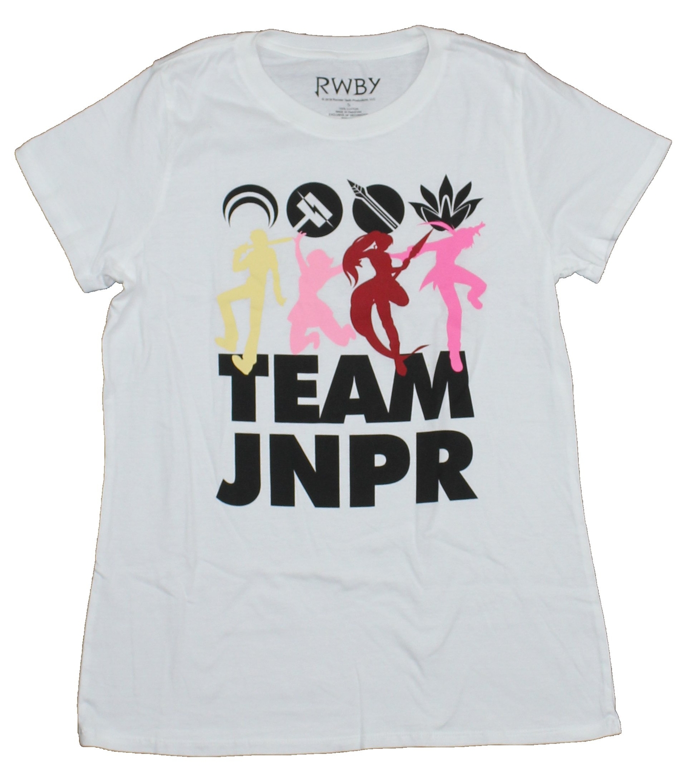 RWBY Girls Juniors T-Shirt – Colorful Character TEAM JNPR Silhouette Images