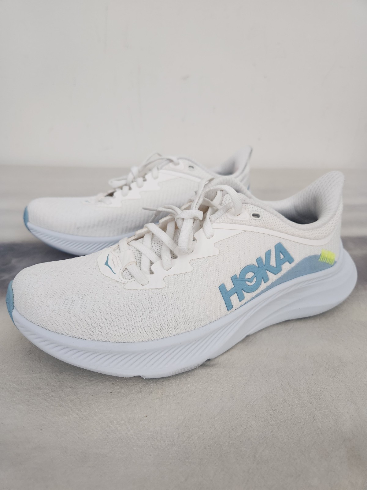 Hoka One One Solimar 1123075/WTND White / Tundra Blue Womens Size 7B