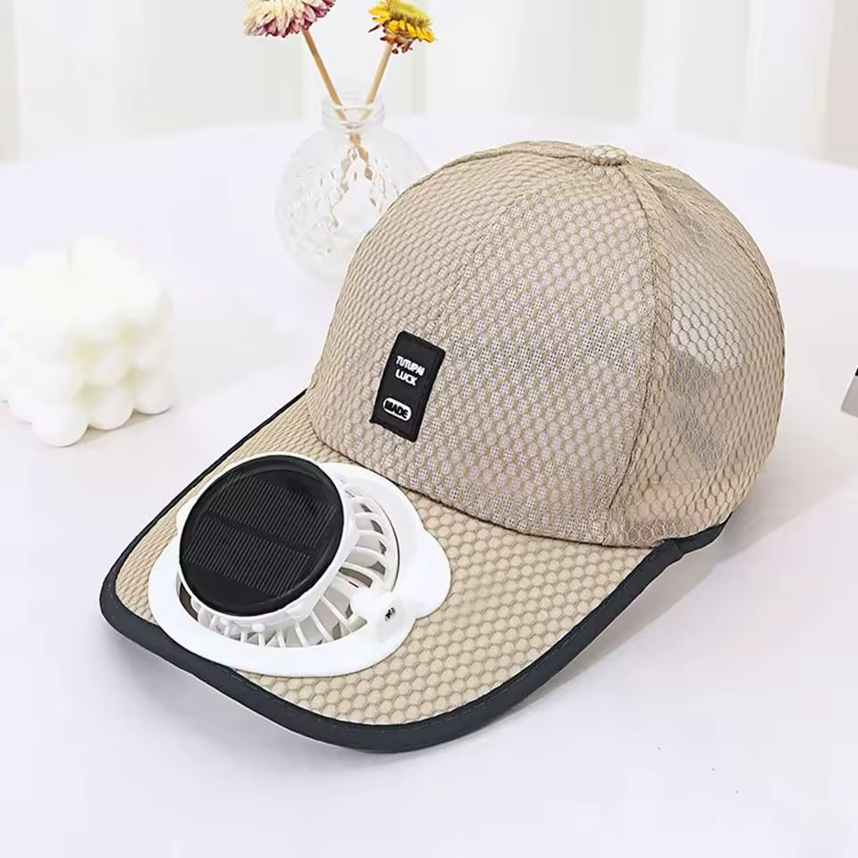Outdoor Solar Fan Cap With USB Charging – 3-Speed Cooling Hat For Fishing Beach