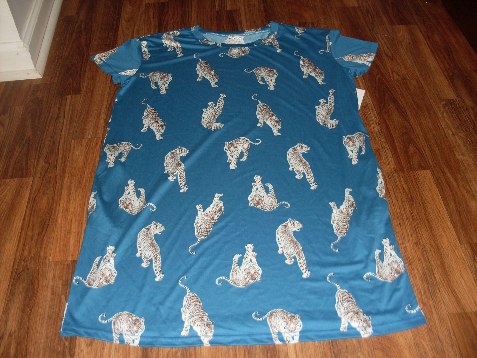 WOMENS JOYSPUN SHORT SLEEVE SLEEP SHIRT GOWN SIZE S – M WITH POCKETS NWT