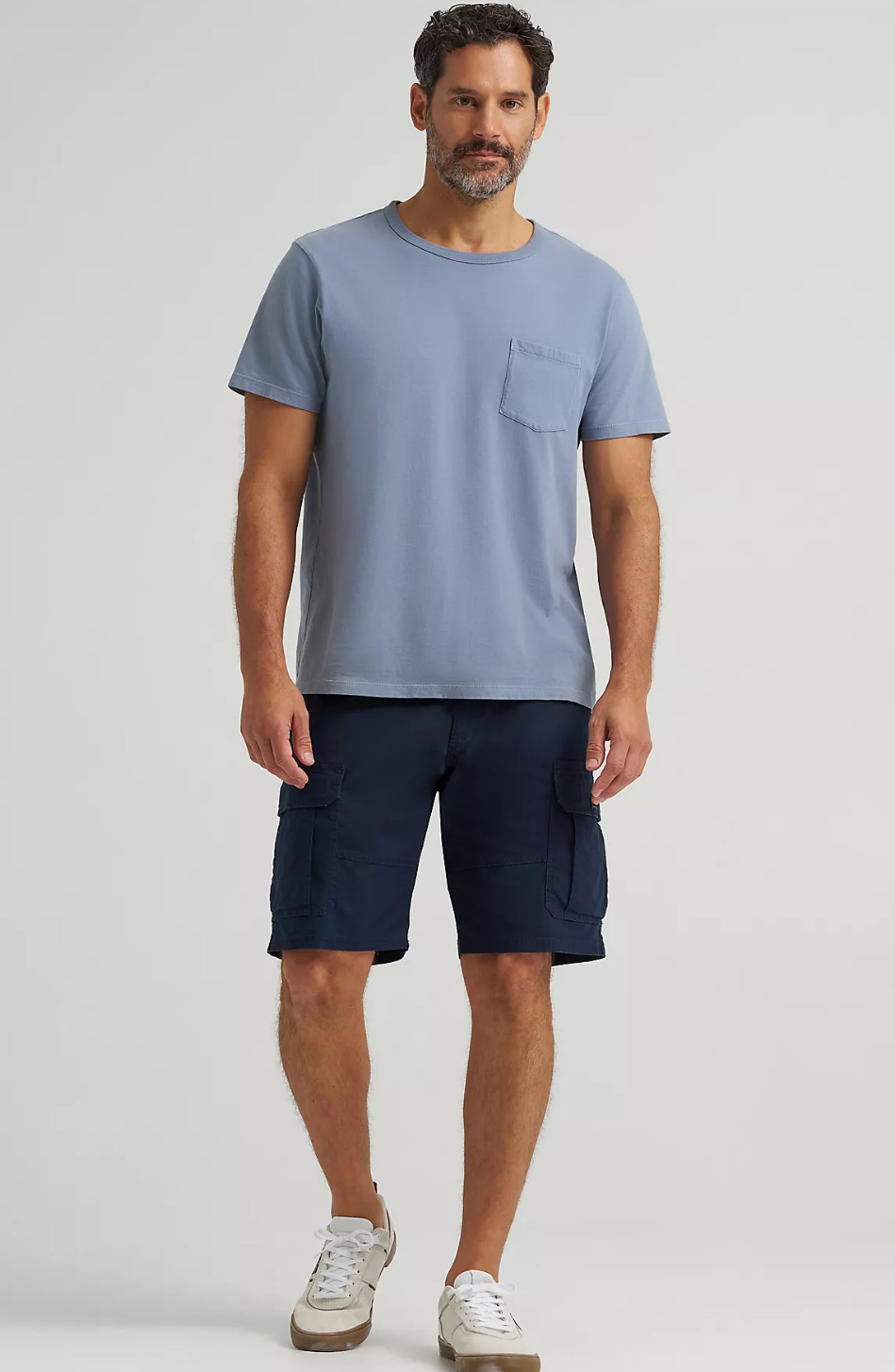 Mens Wrangler Cargo Shorts w Stretch Above Knee Relaxed Fit Blue Green Khaki Tan