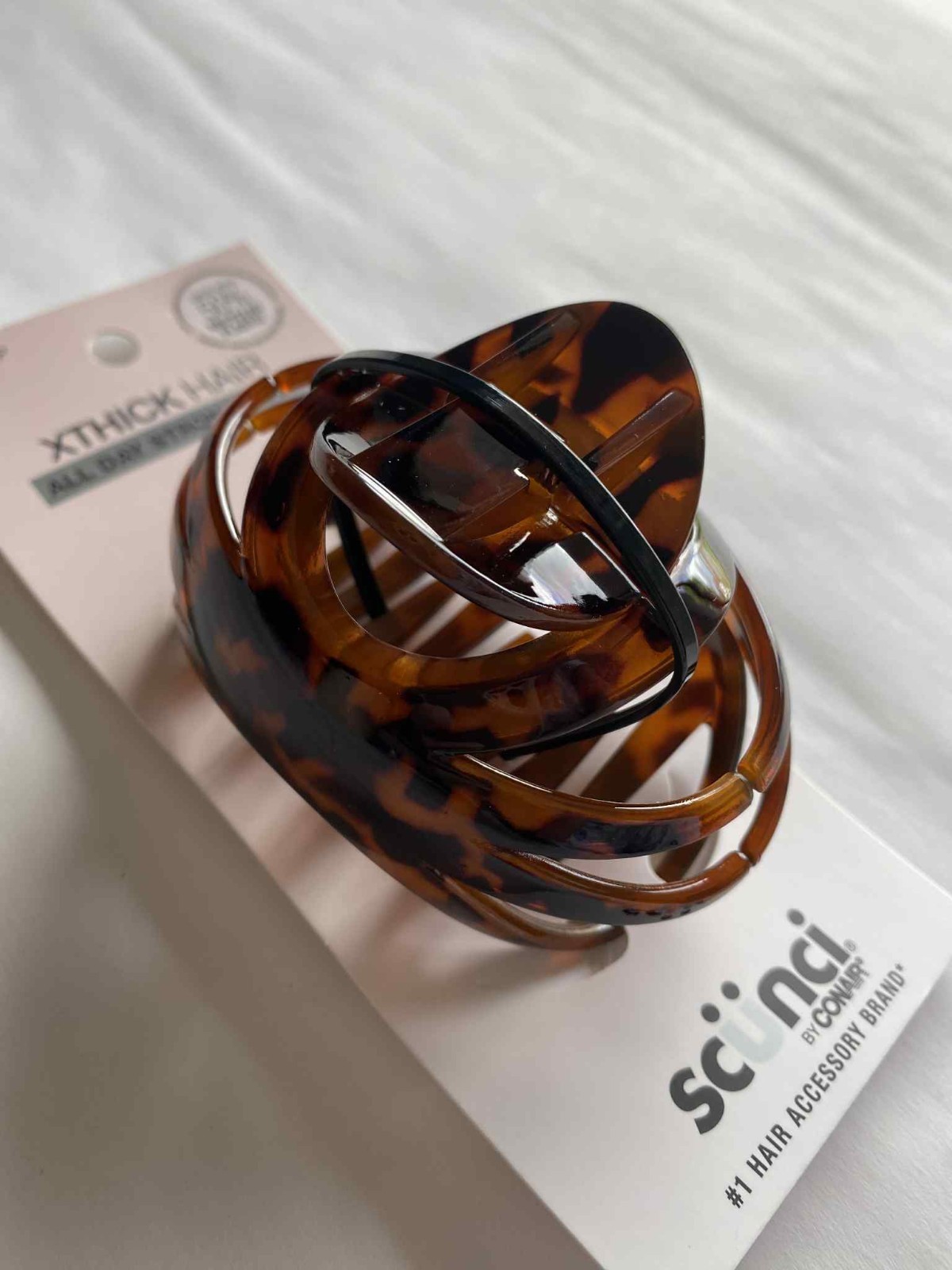 Scunci Claw Clip XThick Hair , All Day Strong Hold ( 1 pc ) Tortoise Jaw 32690