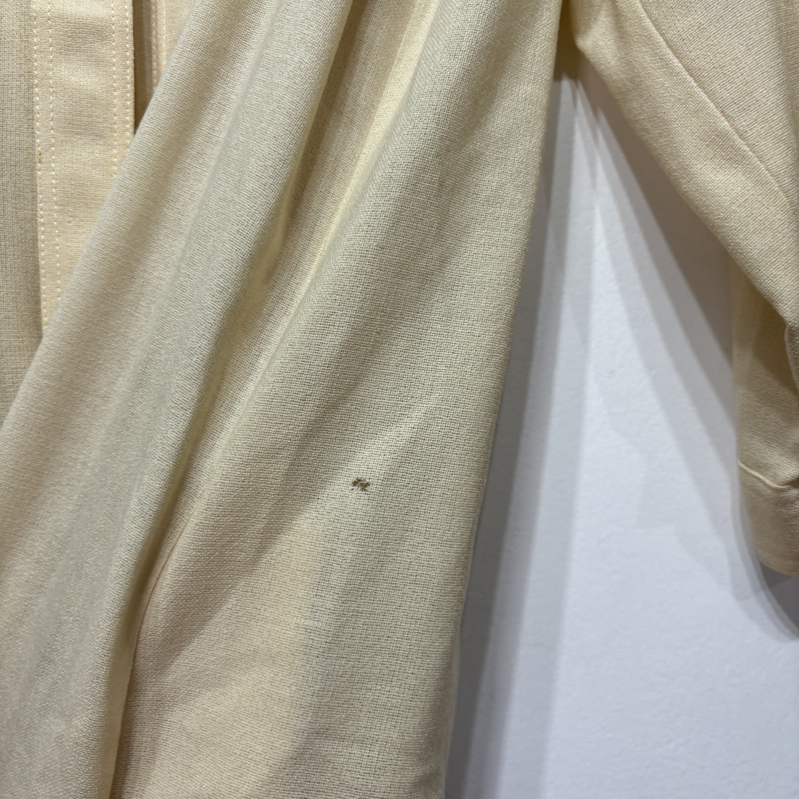 Jean Muir Dress Vintage Yellow Toggle Button Neck Tie Shoulder Padded UK 10