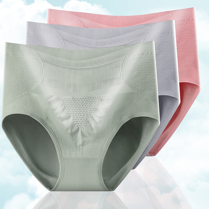 5 Pack Lot Womens High Waist Panties Underwear Full Coverage Tummy Control Brief