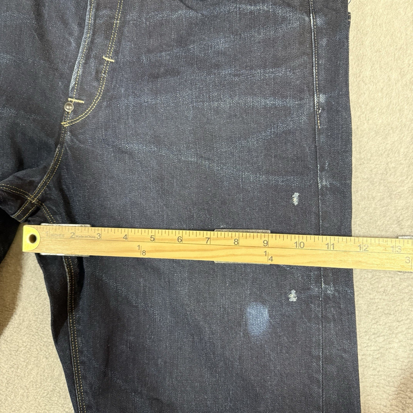 G-Star Raw Type C 3D Loose Tapered Jeans Mens 32×29 Distressed Faded Dark Wash