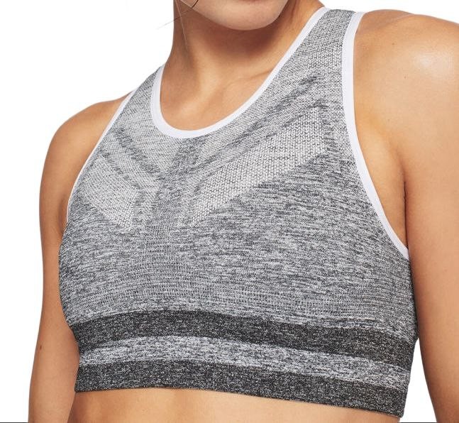 LNDR Women’s Light Grey Marl Shape Sports Bra #SV728 NWT