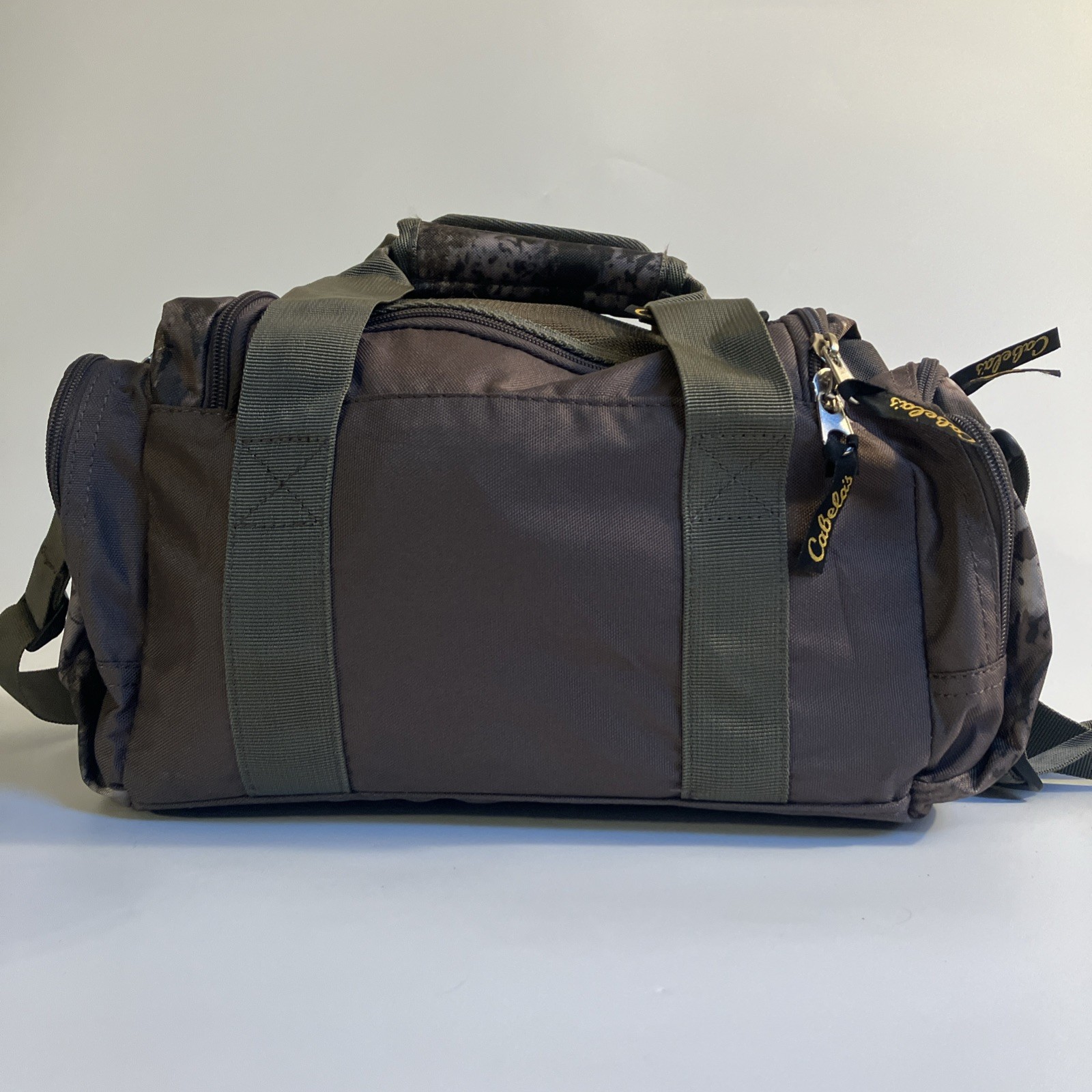 CABELAS CAMO Camouflage MINI Catch-All DUFFLE Gear Blind Hunting BAG Zip Pockets