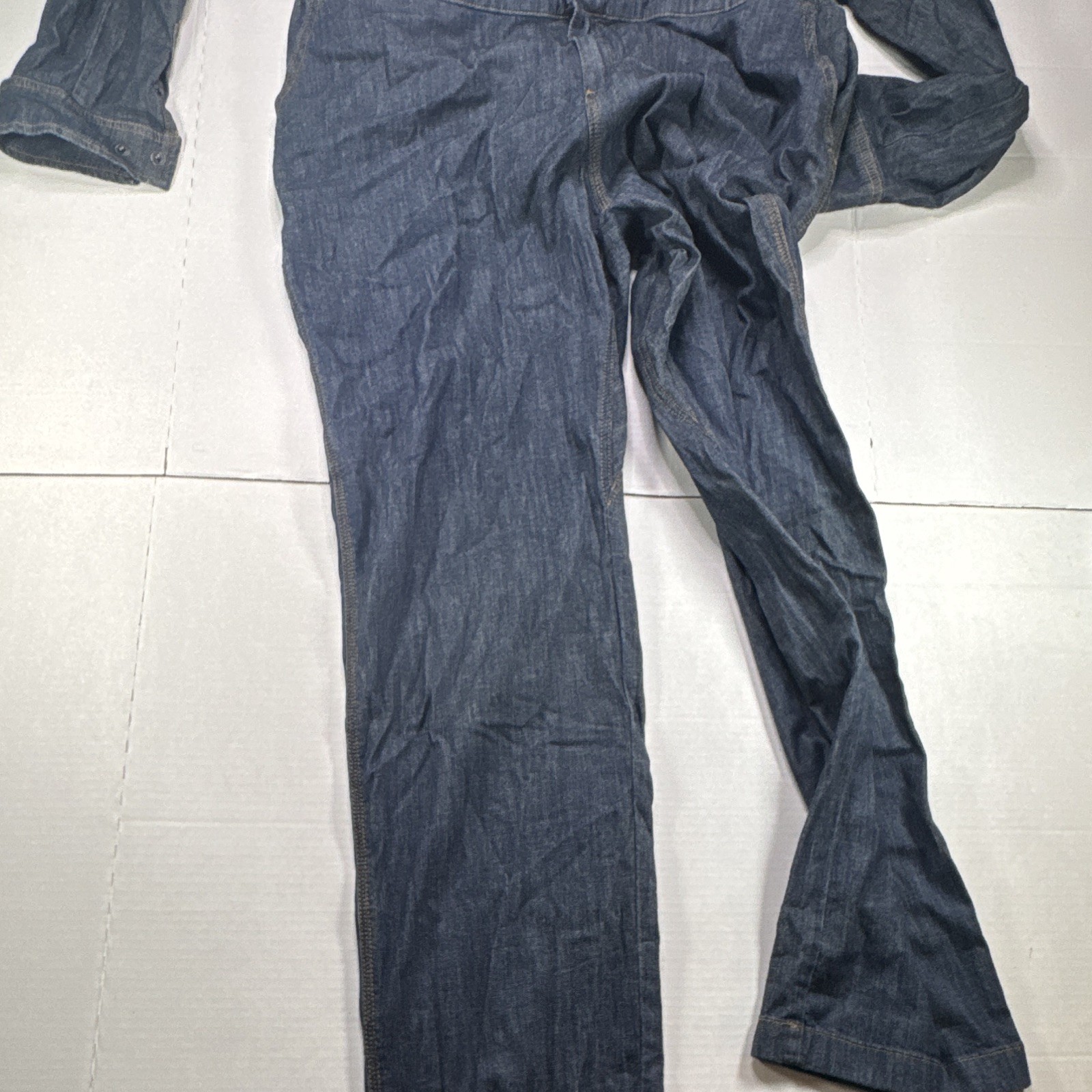 Duluth Trading Co. Blue Denim Coveralls Jumpsuit Long Sleeve L