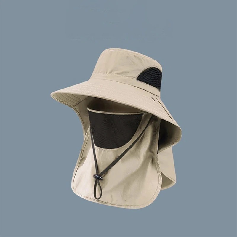 Wide Brim Sun Hat UV Protection Bucket Cap For Hiking Camping Fishing Safari Men
