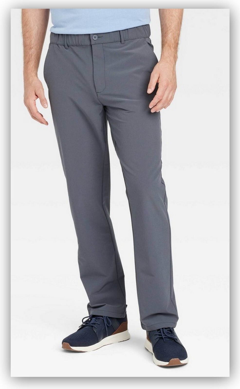 Tech Trousers Relaxed Fit/ Button Zipper Elastic & tie! Goodfellow & Co 3 colors