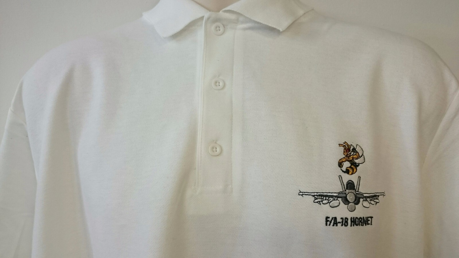 USAF UNITED STATES AIR FORCE F-18 HORNET POLO SHIRT