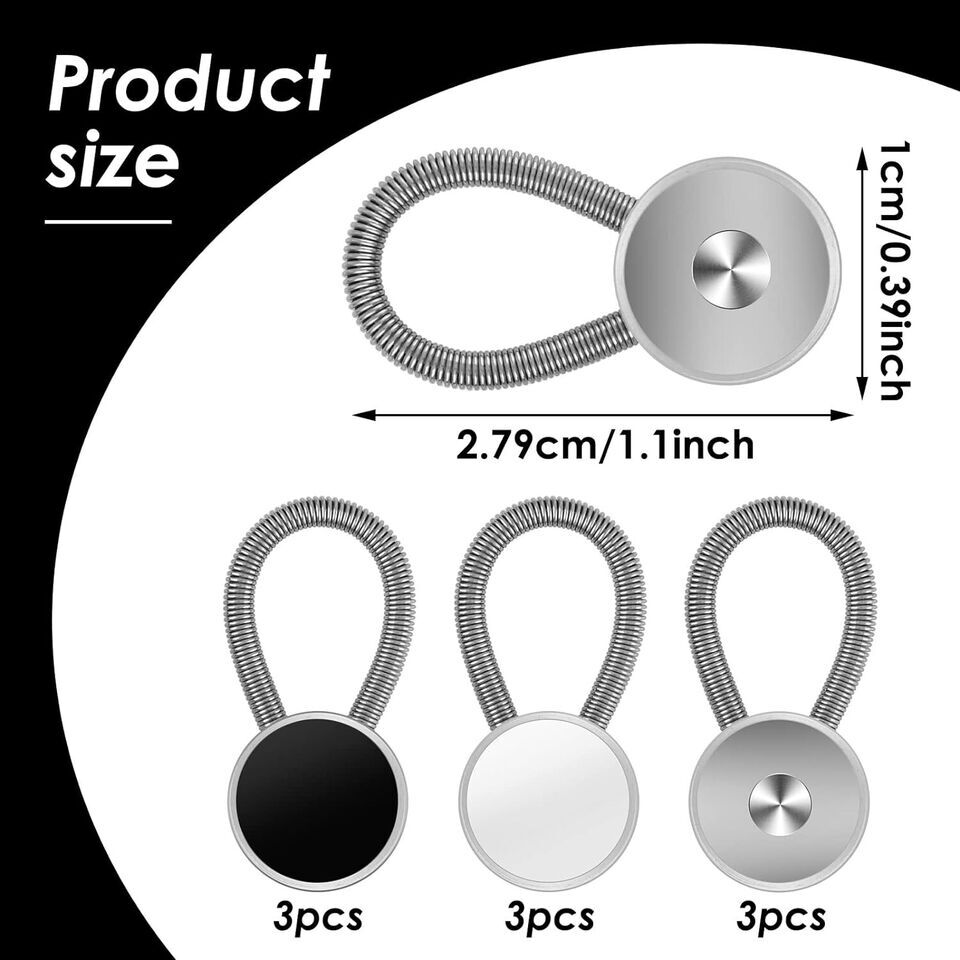 10Pcs Collar Extenders Elastic Button Extender Neck Extenders for Shirt Pant USA