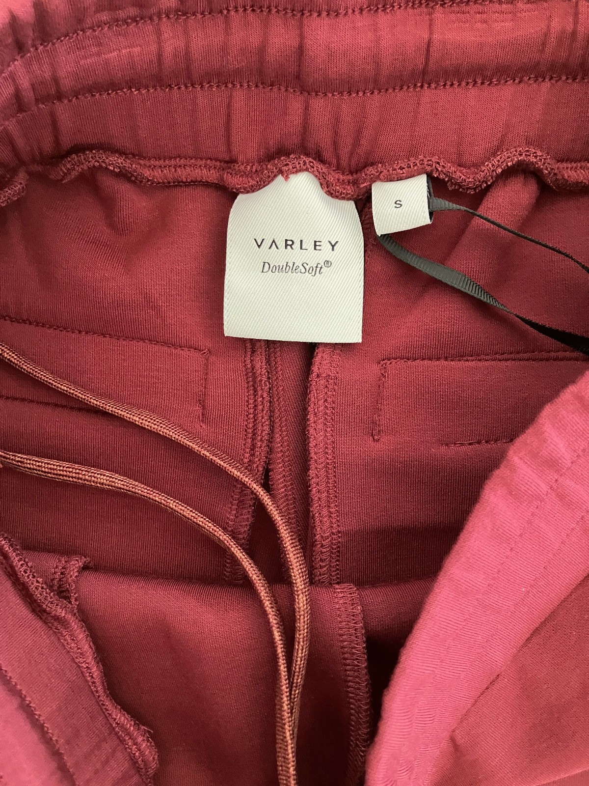Varley Slim Cuff Pants 27.5 DoubleSoft Maroon Size S NEW