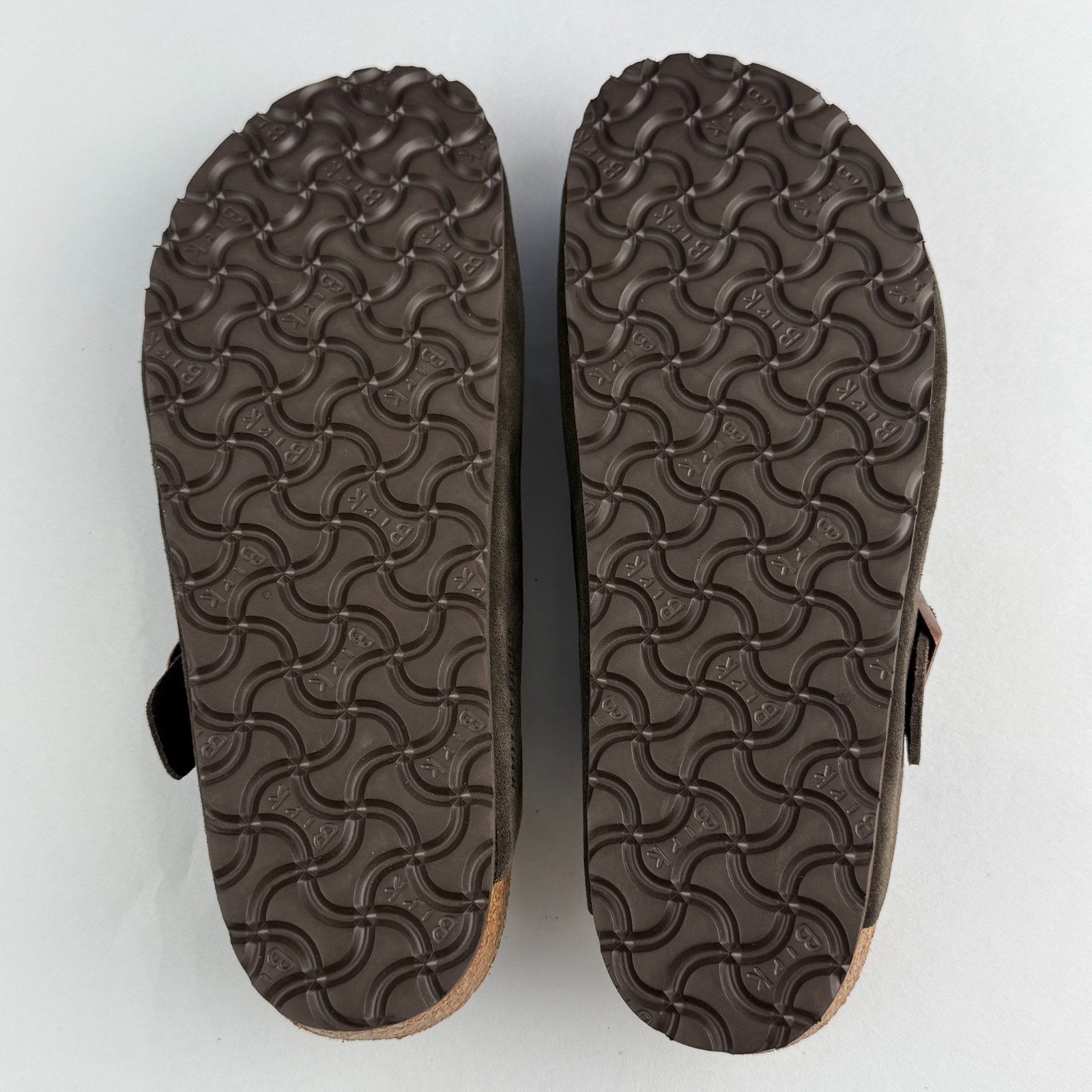 Birkenstock Boston Suede Leather Mocha Soft Footbed Shoes Clog Select Size