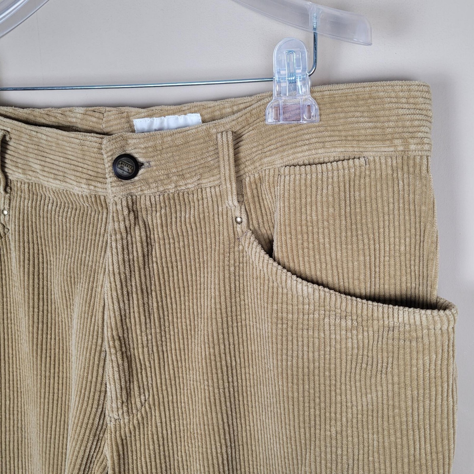 Matsuda Nicole Tokyo Size L Waist 39 Vintage 90s Chunky Corduroy Camel Pants