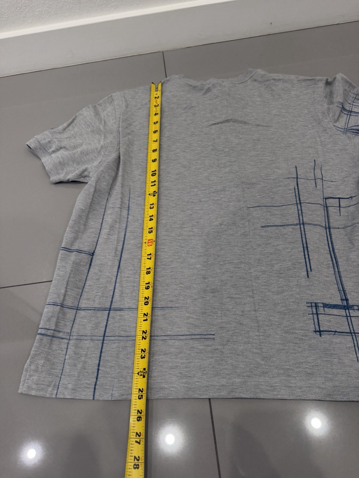 BRIONI MENS GRAY POLO T-SHIRT SIZE L