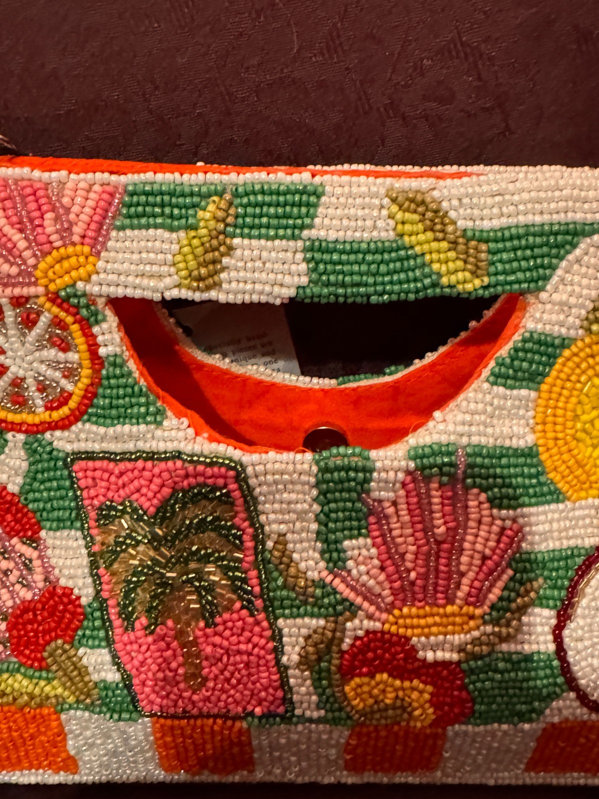 VIRAL America & Beyond TROPICAL THEMED HAND BEADED HANDBAG NWT -HARD TO FIND!