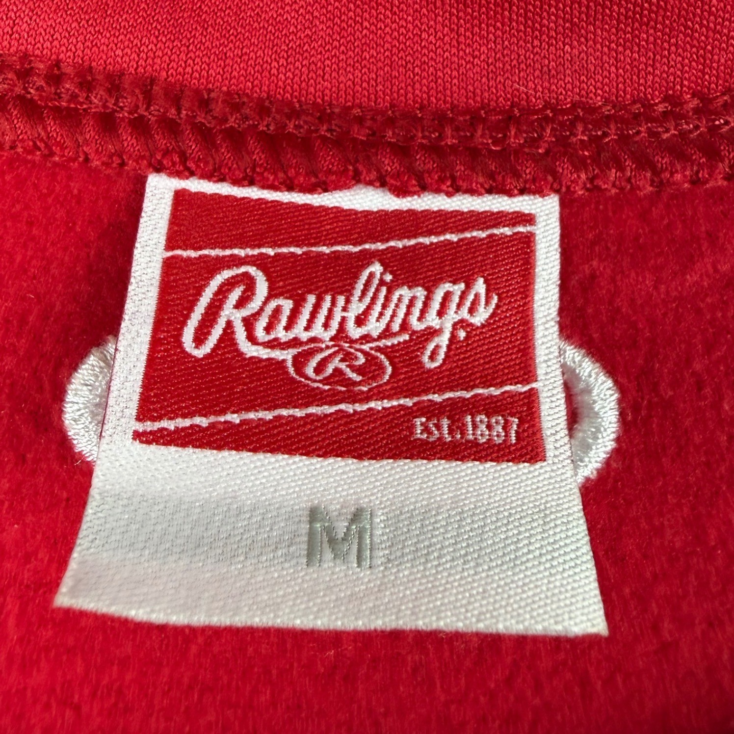 Rawlings Men’s M Medium Red Long Sleeve Athletic Training Shirt CC Logo UDFP3