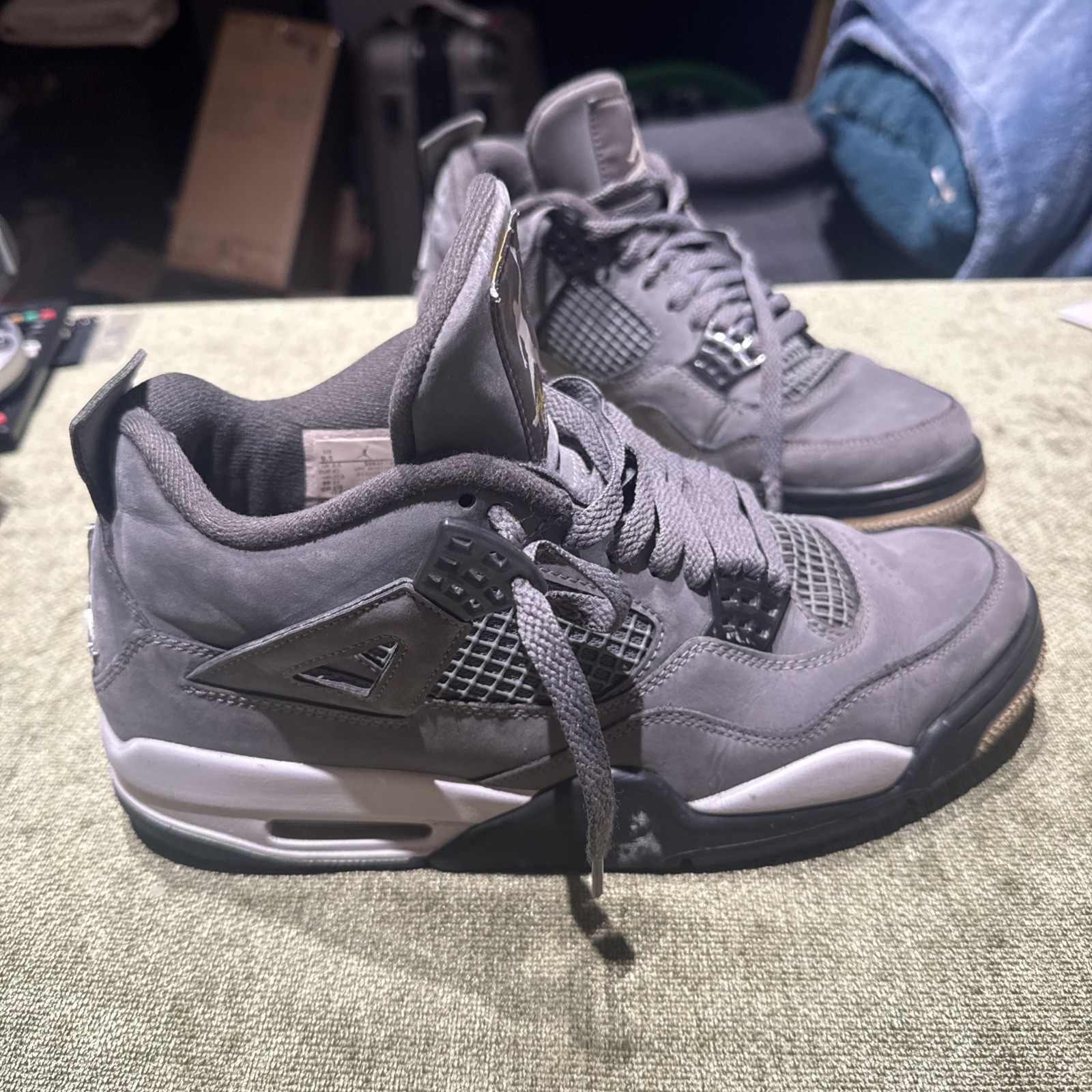 Nike Air Jordan 4 Retro Cool Grey Black White Men’s Sneakers Size 9.5