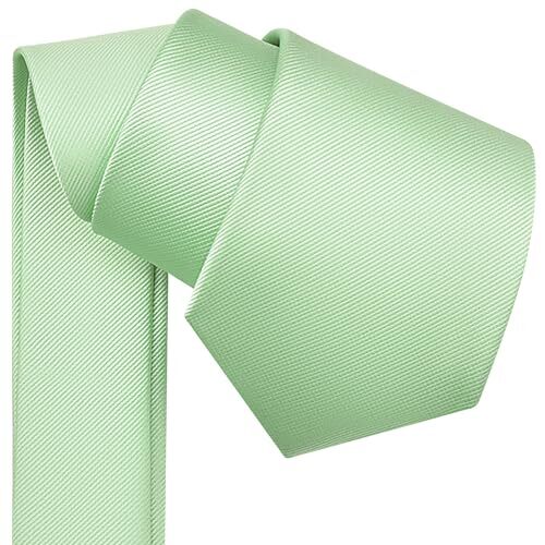 Branduce 3.15″（8cm） Men’s Solid Color Formal Woven Necktie + Gift Box Sage Green